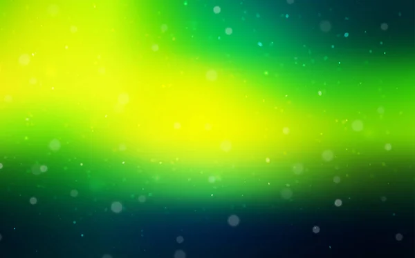 深绿色 黄色的矢量覆盖着美丽的雪花 现代几何抽象例证与冰的水晶 模板可作为新年背景使用 — 图库矢量图片