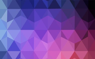 Koyu mavi, kırmızı degrade üçgenler desen vektör. Poligonal illüstrasyon parlayan, hangi üçgen oluşur. Cep telefonu arka plan için şablon.