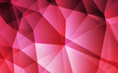 Hafif pembe vektör soyut mozaik desen. Üçgenler ile renkli resimde parlayan. İşiniz için en iyi üçgen tasarım.