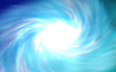 Galaksi yıldızlı hafif Mavili vektör arkaplanı. Bulanık dekoratif tasarım galaksi yıldızlarıyla basit bir stilde. İş ilanınız için akıllı tasarım.