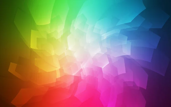 Ljus Multicolor Vektorbakgrund Med Hexagoner Abstrakta Illustrationen Med Färgglada Hexagoner — Stock vektor