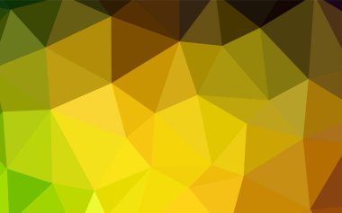 Koyu yeşil, sarı vektör poligonal şablonu. Üçgenler ile modern soyut resim. Desen için bir marka kitabın zemin.