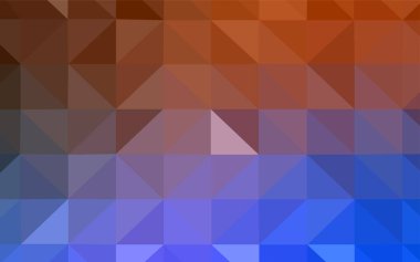 Hafif mavi vektör düşük poli düzeni. Noktalı resim stili üçgenler ile yaratıcı çizimde. Afiş için tamamen yeni şablon.