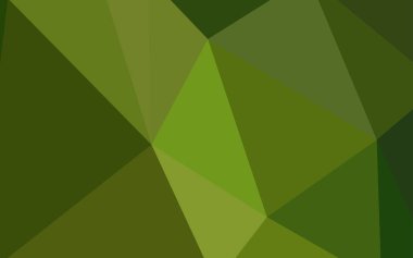 Işık yeşil vektör üçgen mozaik doku. Üçgenler ile renkli resimde parlayan. Tamamen yeni bir tasarım sizin broşürü.