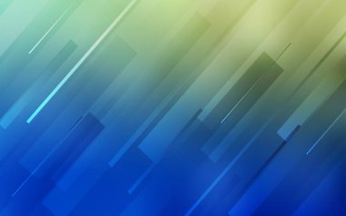 Açık mavi, düz çizgileri olan yeşil vektör arkaplan. Keskin çizgili parlak renkli çizimler. Reklamlar, posterler, afişler için desen.