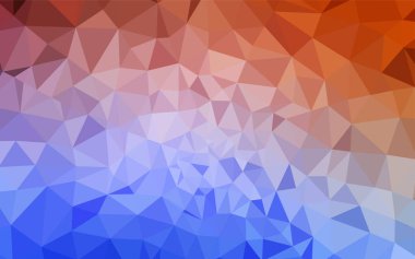 Açık mavi, kırmızı vektör poligonal şablonu. Gradyan ile zarif parlak poligonal illüstrasyon. Tamamen yeni bir tasarım sizin broşürü.