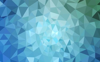 Açık mavi, vektör soyut mozaik zemin yeşil. Geometrik şekil gradyan ile Origami tarzında. Web siteniz için köşeli tasarım.
