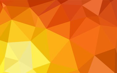 Açık Kırmızı, Sarı vektör çokgen çizimi. Soyut ve üçgenli renkli çizimler. Bir markanın arkaplanı için desen.