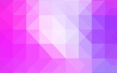 Mor ışık, vektör soyut poligonal model pembe. Gradyan ile zarif parlak poligonal illüstrasyon. Web siteniz için köşeli tasarım.