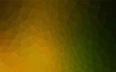 Koyu yeşil, sarı vektör soyut çokgen arkaplan. Çokgen soyut çizim ve gradyan. Arkaplanlarınız için desenli desen.