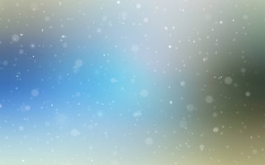 Açık mavi, yeşil vektör desenli ve Noel kar taneli. Buz kristalleri ile soyut resimleme. Bu kalıp yeni yıl ilanı, broşürler için kullanılabilir.