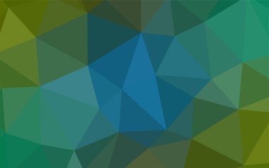 Açık mavi, yeşil vektör düşük poli kapak. Üçgenler ile renkli resimde parlayan. Cep telefonu arka plan için şablon.