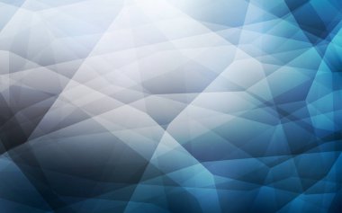 Hafif mavi vektör poligonal şablonu. Renkli resimde gradyan ile poligonal tarzı. Desen için bir marka kitabın zemin.