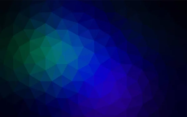 Hellblauer Grüner Vektor Abstrakter Polygonaler Hintergrund Leuchtende Bunte Illustration Mit — Stockvektor
