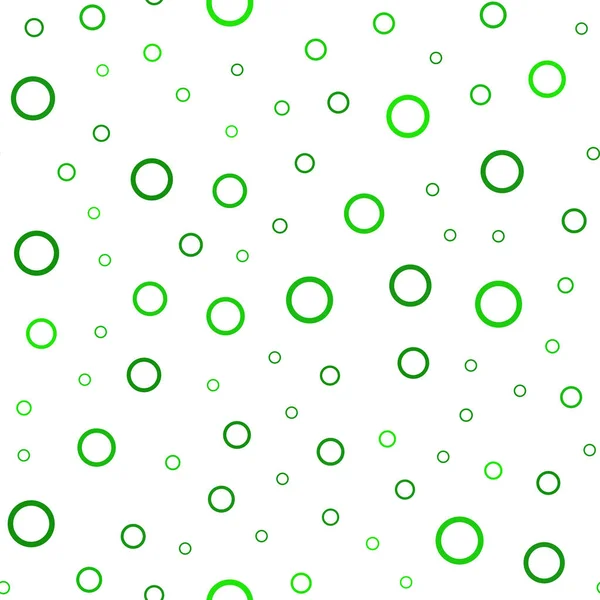 Легка Зелена Векторна Безшовна Текстура Дисками Ілюстрація Набором Яскравих Барвистих — стоковий вектор