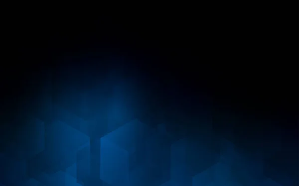Mörkblå Vektor Layout Med Sexkantiga Former Glitter Abstrakt Illustration Hexagonal — Stock vektor