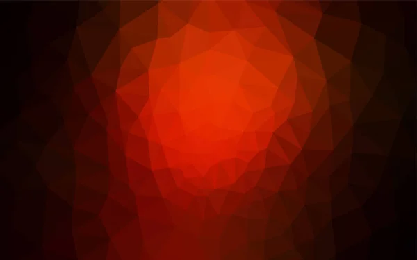 Fondo Abstracto Polígono Vector Rojo Oscuro Ilustración Colorida Estilo Poligonal — Vector de stock