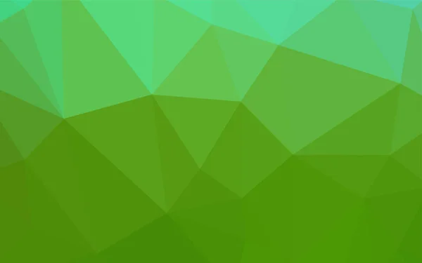 Ljus Grön Vektor Polygon Abstrakt Bakgrund Lysande Färgglada Illustration Med — Stock vektor