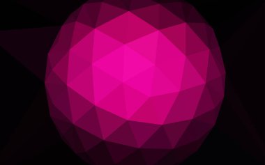 Koyu pembe vektör soyut mozaik desen bir elmas. Üçgenler ile renkli resimde parlayan. Tamamen yeni bir tasarım sizin broşürü.