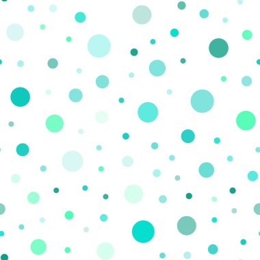 Işık yeşil vektör küreler ile seamless modeli. Bulanık damla Glitter soyut Illustration yağmur. Desen tasarım pencere panjur, perdeler.