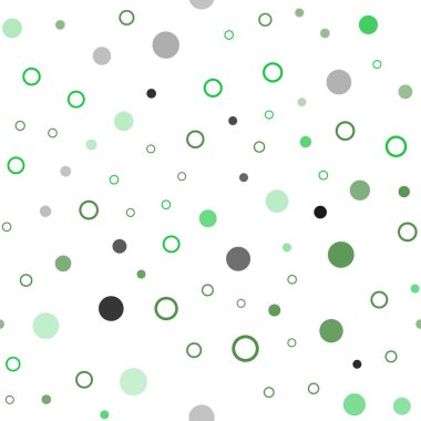 Pembe ışık, daireler ile sorunsuz şablon vektör yeşil. İllüstrasyon renkli soyut daireler parlayan ayarlanmış. Desen tasarım pencere panjur, perdeler.