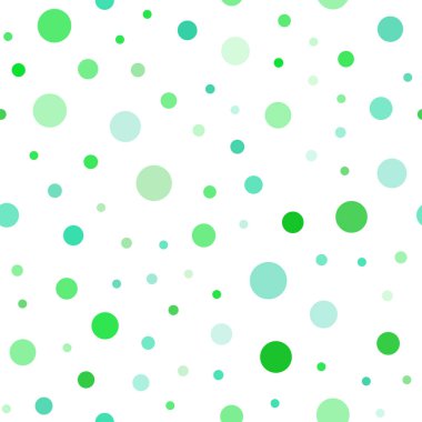 Işık yeşil vektör daire şekilleri ile sorunsuz düzeni. Bulanık daireler doğa tarzı ile güzel renkli resimde. Desen tasarım kumaş, duvar kağıtları.
