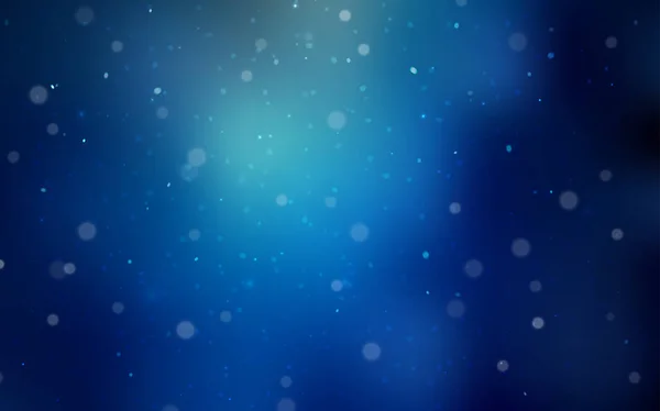 Texture Vectorielle Bleu Foncé Avec Flocons Neige Colorés Illustration Colorée — Image vectorielle