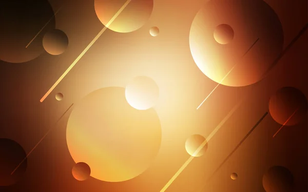 Темно Оранжевое Векторное Покрытие Пятнами Красивая Цветная Иллюстрация Размытыми Кругами — стоковый вектор