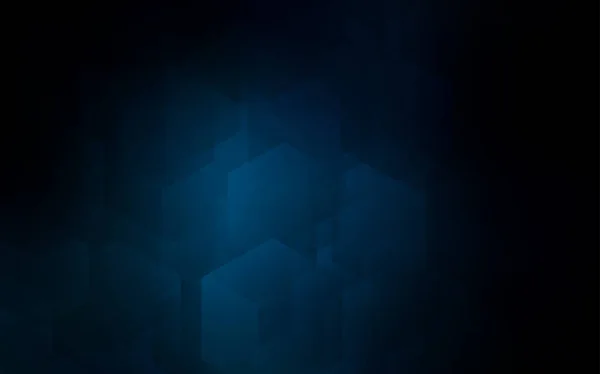 Texture Vectorielle Bleu Foncé Avec Hexagones Colorés Illustration Avec Ensemble — Image vectorielle