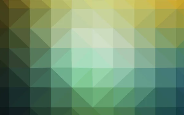 Světle Zelená Žlutá Vektor Abstraktní Mozaiky Kulisou Trojúhelníkový Geometrických Vzorků — Stockový vektor