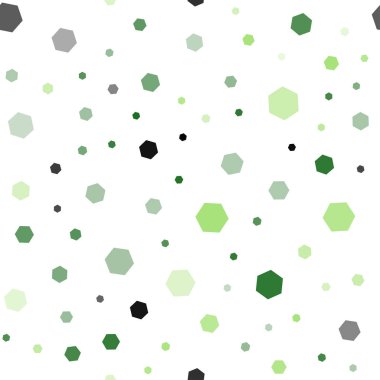 Işık yeşil vektör sorunsuz altıgen stil şablonu. İllüstrasyon renkli altıgenler dizi. Güzel tasarım, iş reklam için.