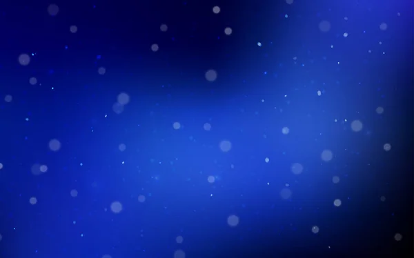 Fond Vectoriel Bleu Foncé Avec Flocons Neige Noël Illustration Abstraite — Image vectorielle