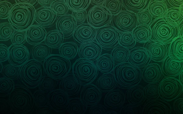 Dark Green Vector Tapet Abstract Doodle Ilustrație Abstractă Colorată Trandafiri — Vector de stoc