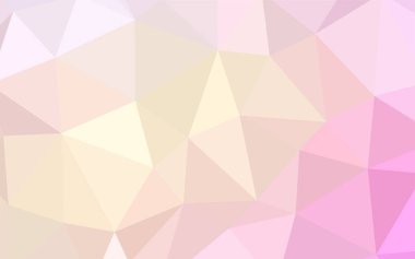 Pembe ışık, vektör poligonal model sarı. Üçgenler ile renkli resimde parlayan. İşiniz için en iyi üçgen tasarım.