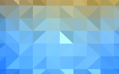 Hafif mavi vektör arka plan poligonal. Üçgenler ile renkli resimde parlayan. Tasarımınız için üçgen desen.