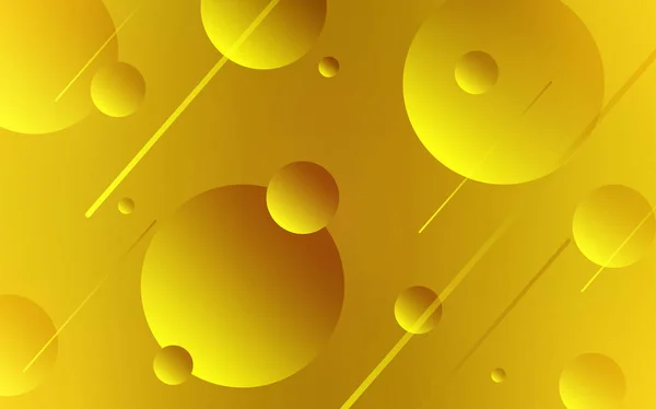 Tmavě Žlutá Vektor Šablona Kruhy Abstraktní Obrázek Barevné Bubliny Přírodě — Stockový vektor