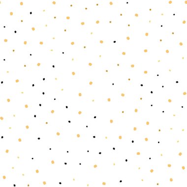 Işık turuncu vektör küreler ile seamless modeli. Bulanık damla Glitter soyut Illustration yağmur. Desen için modaya uygun Kumaş, duvar kağıtları.