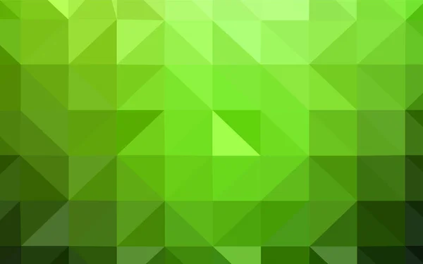 Licht Groen Vector Kleurovergang Driehoeken Sjabloon Geometrische Illustratie Origami Stijl — Stockvector