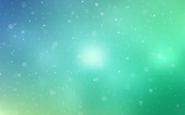 浅蓝色 绿色矢量模板与冰雪花 现代几何抽象例证与冰的水晶 该模式可用于新年广告 小册子 — 图库矢量图片