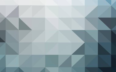 Hafif mavi vektör degrade üçgenler desen. Çokgen şekilleri ile bir örnek. Afiş için tamamen yeni şablon.