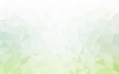 Açık yeşil vektör çokgen şablonu. Origami stilinde gradyan ile yaratıcı geometrik illüstrasyon. Arkaplanlarınız için desenli desen.