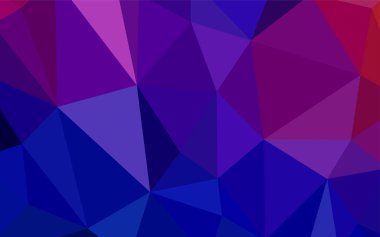 Açık mavi, kırmızı vektör eğimli üçgen dokusu. Origami tarzında gradyan ile geometrik çizim. Pankartın için tamamen yeni bir şablon.