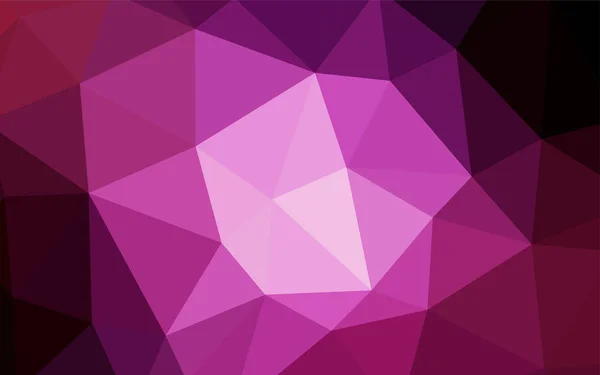 Dunkelviolett Rosa Vektor Abstrakten Mosaik Hintergrund Ein Muster Mit Polygonalen — Stockvektor