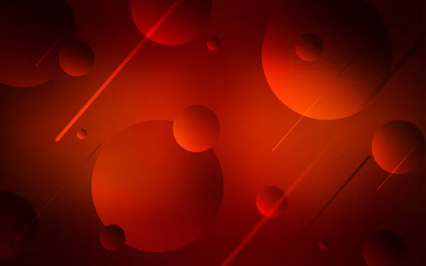 Donker Rode Vector Sjabloon Met Cirkels Mooie Gekleurde Illustratie Met — Stockvector