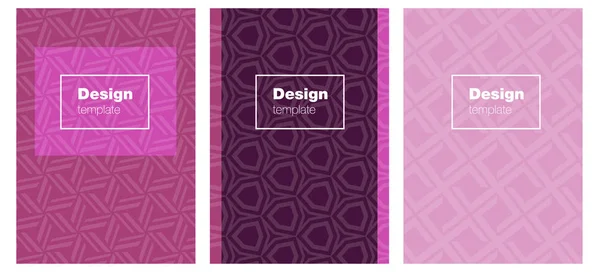 暗粉红色矢量布局的传单 美丽多彩的样本抽象风格 杂志模板 Jurnals — 图库矢量图片