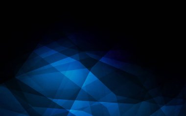 Koyu mavi vektör zemin Çokgen. Poligonal illüstrasyon parlayan, hangi üçgen oluşur. Web siteniz için köşeli tasarım.