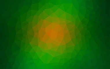 Koyu yeşil, sarı vektör düşük poli düzeni. Üçgenler ile renkli soyut resimde. İş tasarımınız için yeni stil.