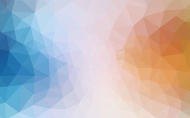 Açık mavi, vektör soyut mozaik zemin sarı. Üçgen geometrik örnek gradyan ile. Cep telefonu arka plan için şablon.