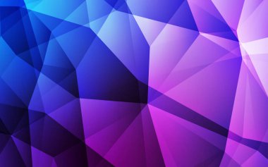 Hafif pembe, mavi vektör üçgen mozaik doku. Üçgenler ile modern soyut resim. İş tasarımınız için yeni stil.