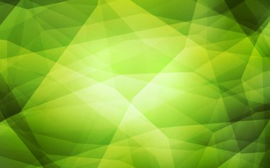 Işık yeşil vektör Çokgen soyut düzeni. Üçgenler ile modern soyut resim. Web siteniz için yeni bir doku.